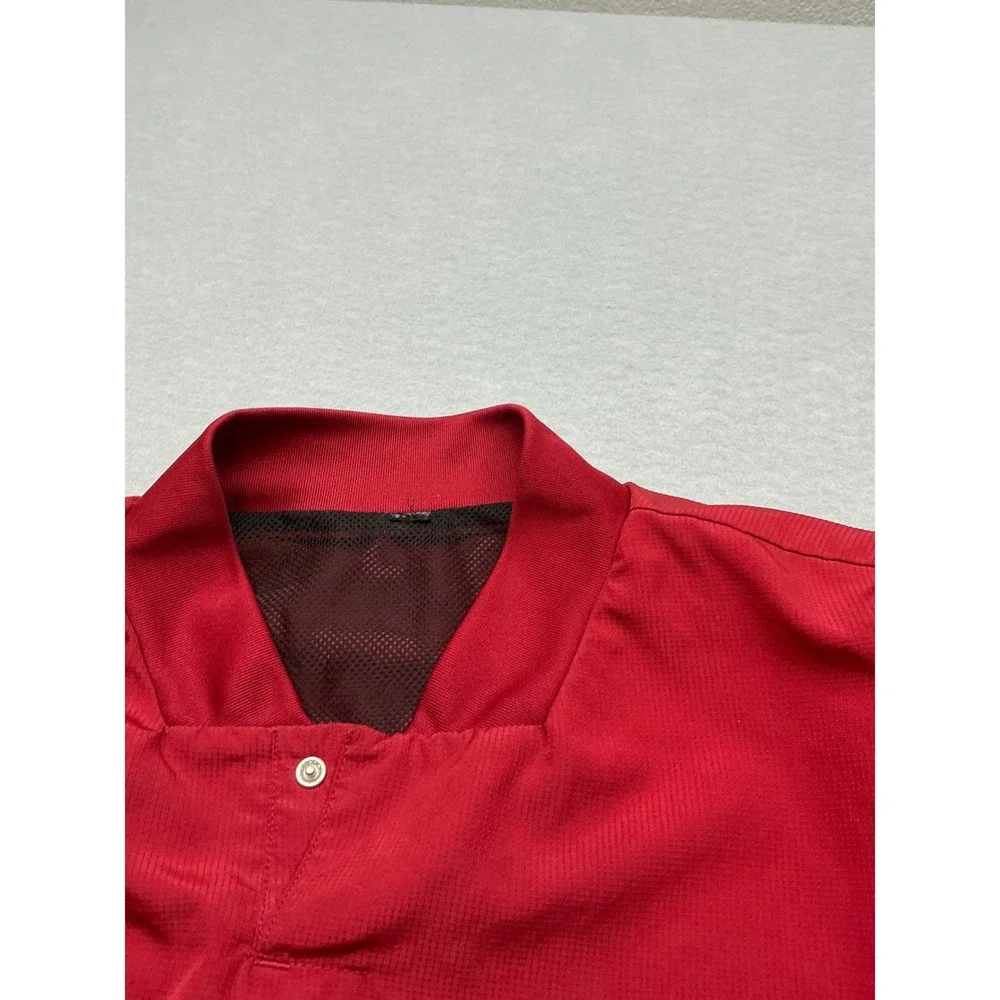 Adidas Vintage Pullover Training Top Red Grey Stripe Soccer Jersey Mens‎ Large